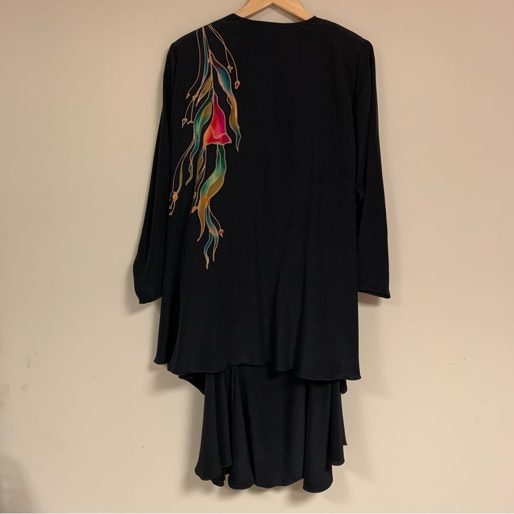 YOLANDA LORENTE Hand Painted Silk Women’s 3 Piece Set Women Medium Large Black